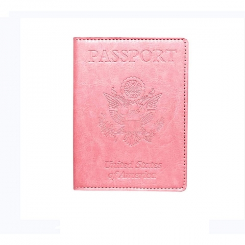 SKYOPEN RFID Korumal Kadn Deri Pasaportluk (Pembe)