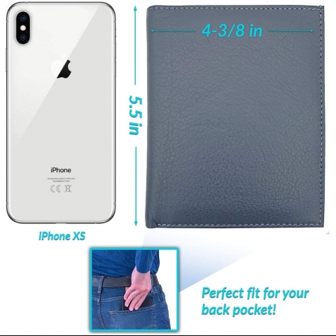 123 Cheap Checks Erkek Deri Pasaportluk (Gri)