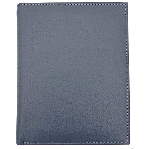 123 Cheap Checks Erkek Deri Pasaportluk (Gri)