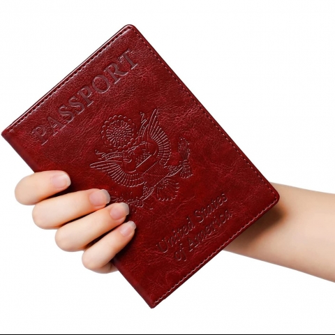 TOOVREN Deri Pasaportluk(2 Adet)(Mavi/Krmz)