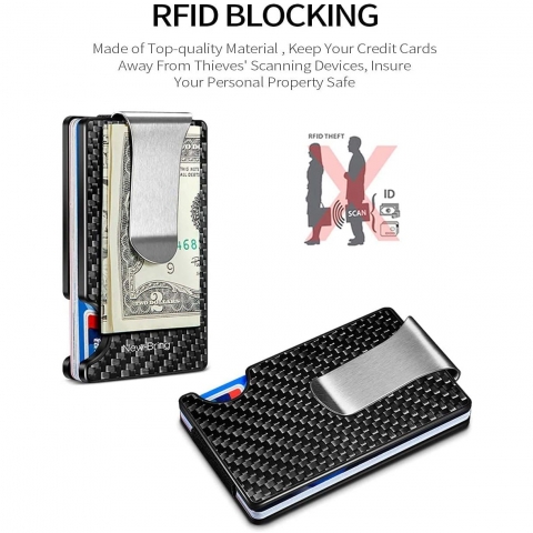 NEW-BRING RFID Korumal Erkek Alminyum Kartlk(Siyah)