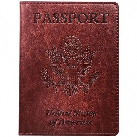 KAOBAN RFID Korumal Erkek Deri Pasaportluk (Krmz)