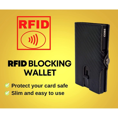 Cors-Evolution RFID Korumal Erkek Deri Kartlk (Siyah)