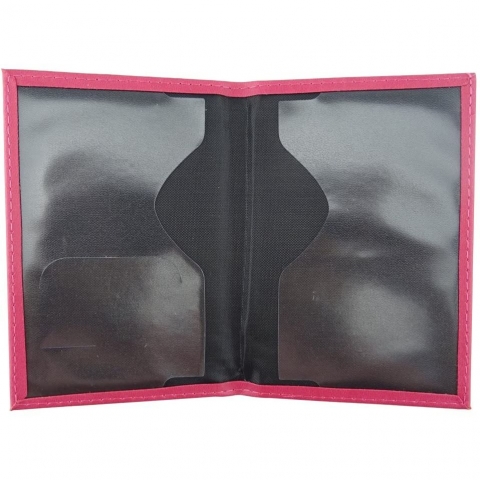 HONBAY Deri Pasaportluk(Pembe/Siyah)