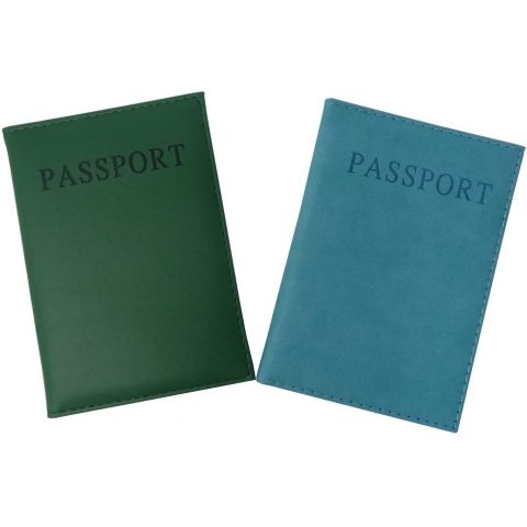 HONBAY Deri Pasaportluk(Ye�il/Mavi)