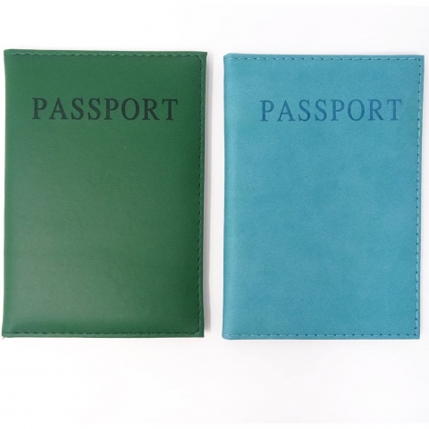 HONBAY Deri Pasaportluk(Ye�il/Mavi)