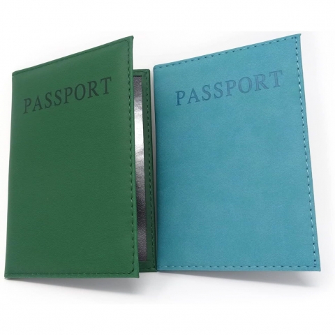 HONBAY Deri Pasaportluk(Ye�il/Mavi)