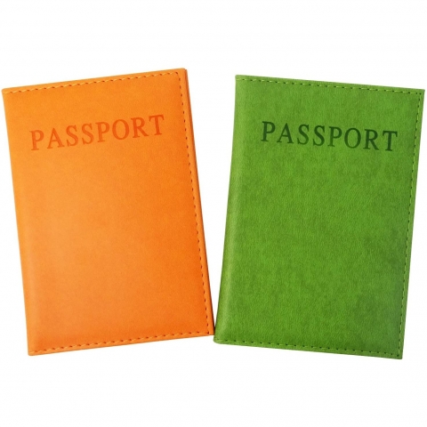HONBAY Deri Pasaportluk(Turuncu/Ye�il)