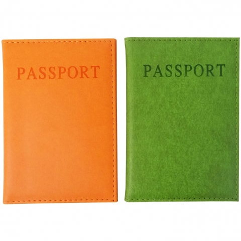 HONBAY Deri Pasaportluk(Turuncu/Ye�il)