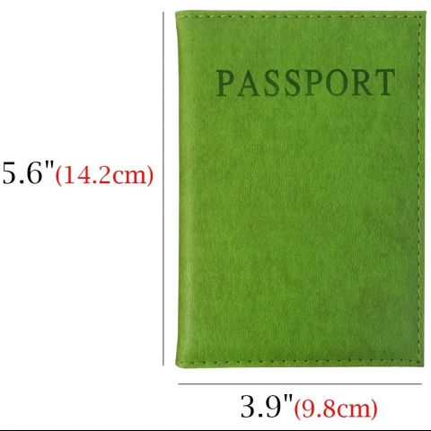 HONBAY Deri Pasaportluk(Turuncu/Ye�il)