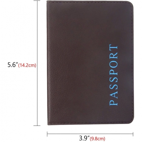 HONBAY Deri Pasaportluk(K�rm�z�/Kahverengi)