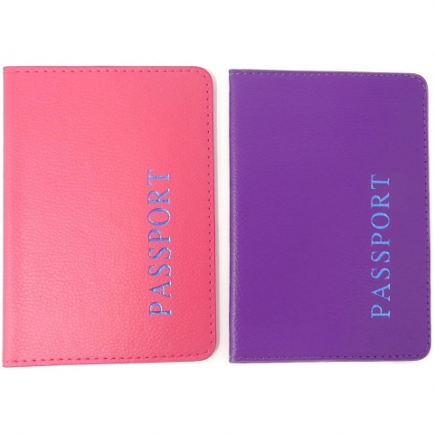 HONBAY Deri Pasaportluk(Pembe/Mor)