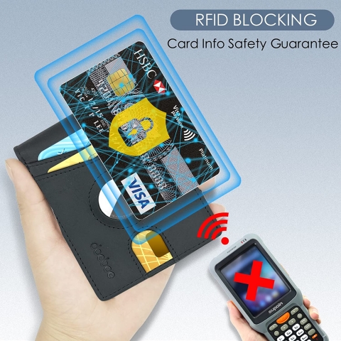 doeboe RFID Korumal Erkek Deri Czdan (Black)