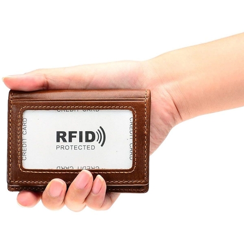 HAWEE RFID Korumal Erkek Deri Czdan (Kahverengi)