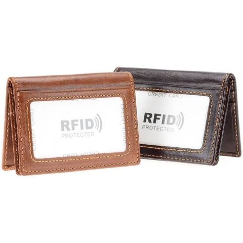 HAWEE RFID Korumal Erkek Deri Czdan (Kahverengi)