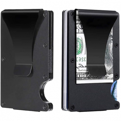 LEXTURE RFID Korumal� Erkek Al�minyum Kartl�k(Siyah)