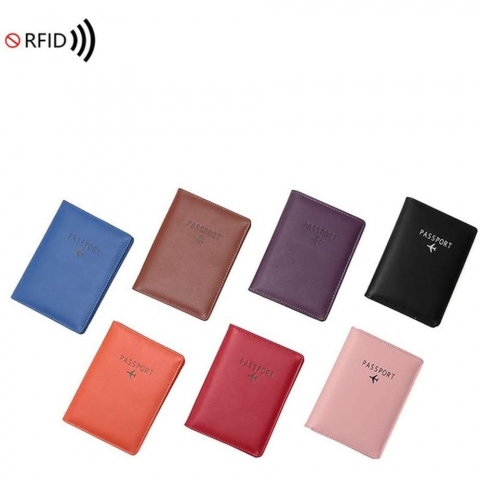 BAKUN RFID Korumal� Kad�n Deri Pasaportluk (Turuncu)
