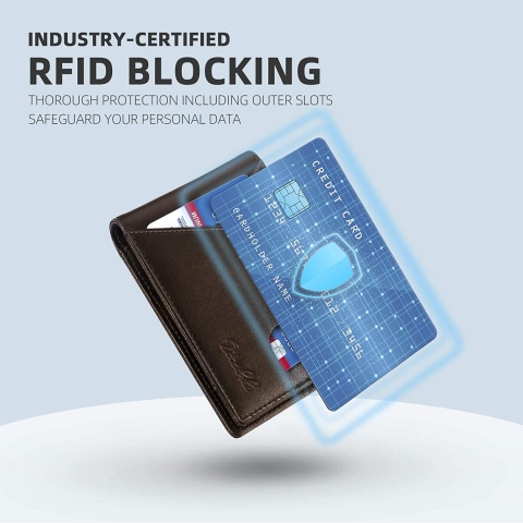 Zitahli RFID Korumal Erkek Deri Czdan (Kahverengi)