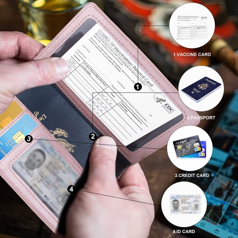 Beanumerous RFID Korumal Kadn Deri Pasaportluk  (2 Adet)