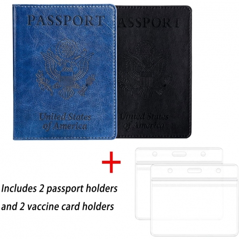 NC RFID Korumal Deri Pasaportluk(Siyah/Lacivert)