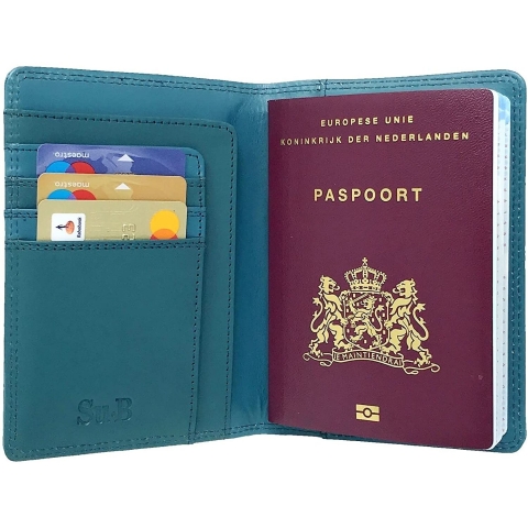 Su.B.dgn RFID Korumal Deri Pasaportluk(Yeil)