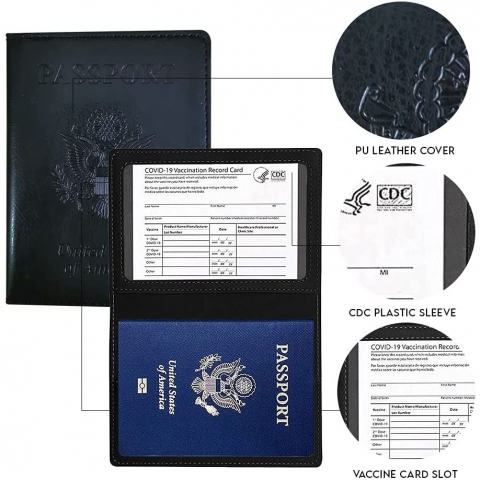 Generic  RFID Korumal Erkek Deri Pasaportluk (Krmz)