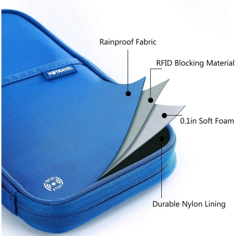 VanFn RFID Korumal Nylon Czdan(Mavi)