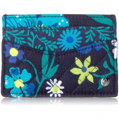 Vera Bradley RFID Korumal Kadn Nylon Czdan (Mavi)