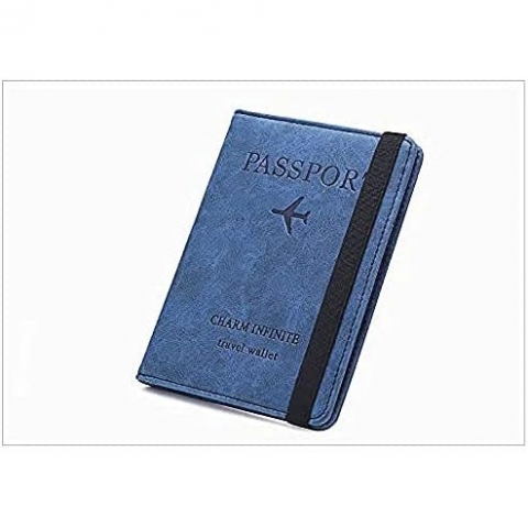 NC RFID Korumal Deri Pasaportluk(Mavi)