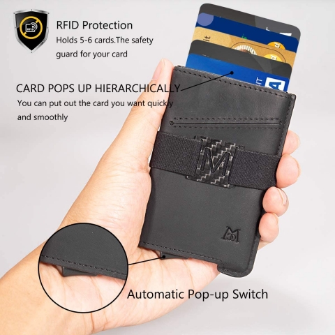 ManChDa RFID Korumal Erkek Alminyum Kartlk(Siyah)