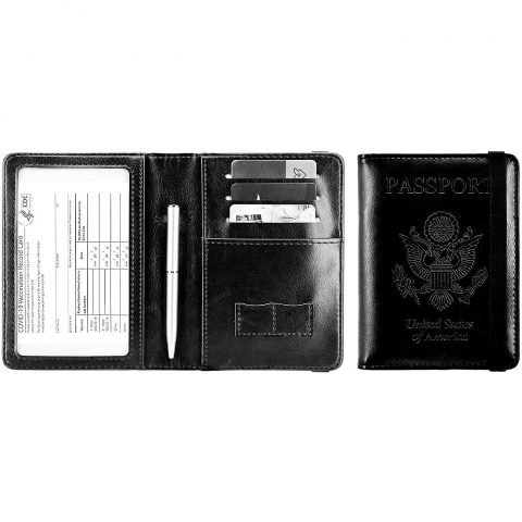 momots RFID Korumal Deri Pasaportluk(Siyah)
