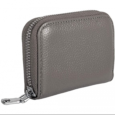 AGBIADD RFID Korumal� Kad�n Deri C�zdan (Gri)