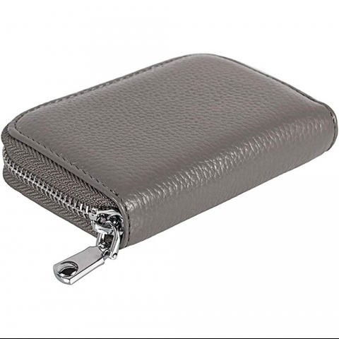 AGBIADD RFID Korumal� Kad�n Deri C�zdan (Gri)