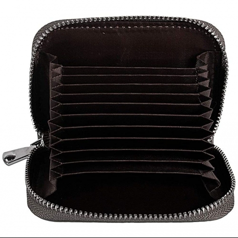 AGBIADD RFID Korumal� Kad�n Deri C�zdan (Gri)