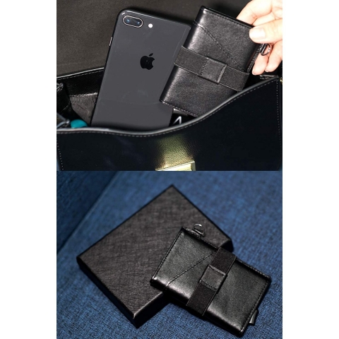 Blackcover RFID Korumal Erkek Karbonfiber Kartlk (Siyah)
