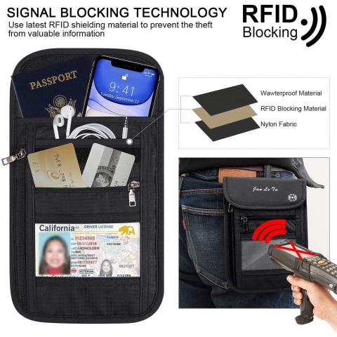 labato RFID Korumal Nylon Czdan(Siyah)