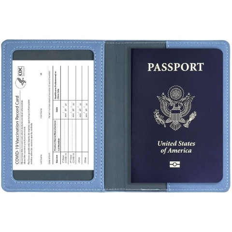 CARSLIFE Deri Pasaportluk(Mavi)