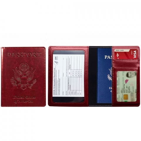 MsAnya Deri Pasaportluk(2 Adet)(Krmz/Mavi)