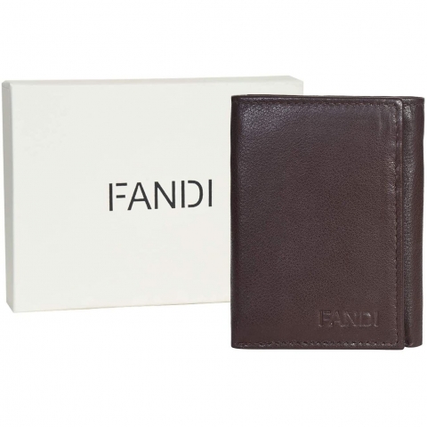 FANDI RFID Korumal Erkek Deri Kartlk (Brown)