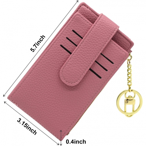 FFpaw RFID Korumal Kadn Deri Czdan (Pembe)
