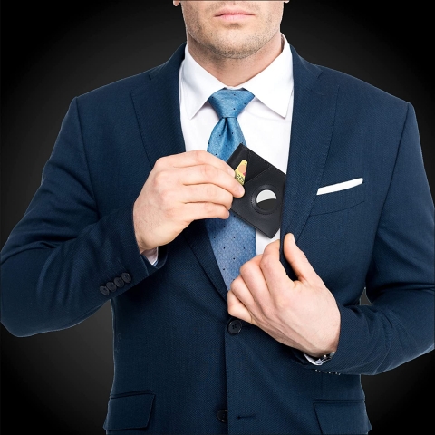 Hawanik RFID Korumal Erkek Deri Czdan (Siyah)