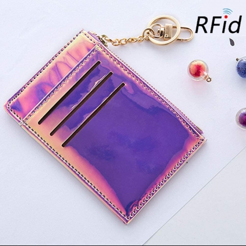 FIDA&MOON RFID Korumal Deri Czdan(Mor)