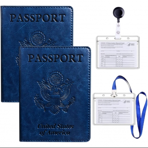 FULLBELL Deri Pasaportluk(2 Adet)(Lacivert/Lacivert)