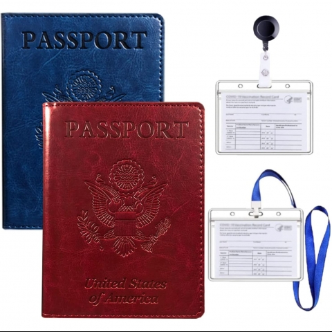 FULLBELL Deri Pasaportluk(2 Adet)(Lacivert/Kahverengi)