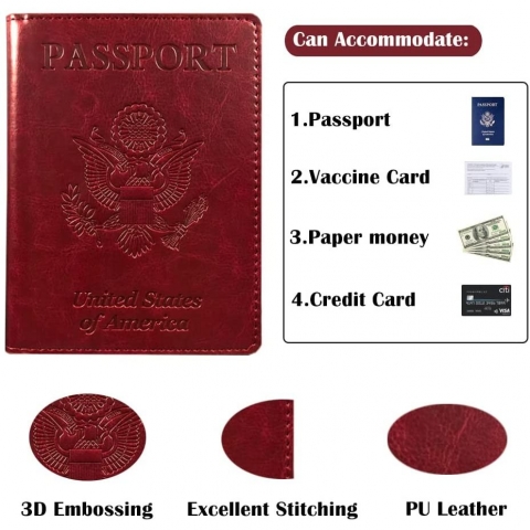 FULLBELL Deri Pasaportluk(2 Adet)(Lacivert/Kahverengi)