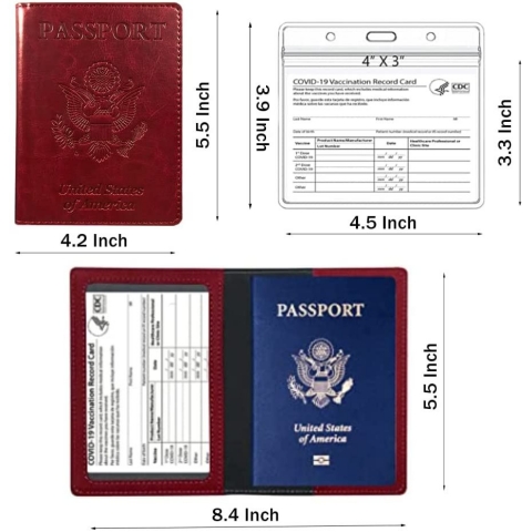 FULLBELL Deri Pasaportluk(2 Adet)(Lacivert/Kahverengi)