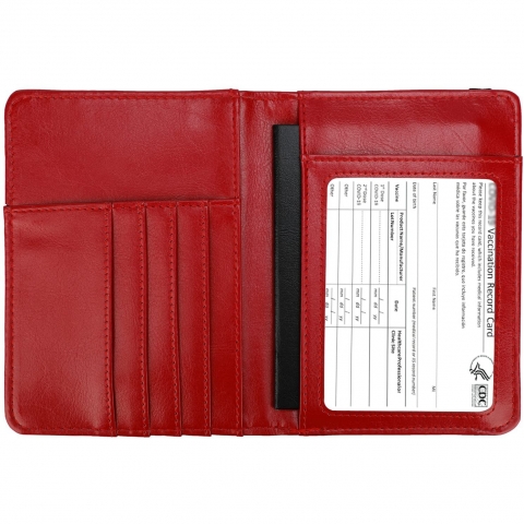 Vandz RFID Korumal Deri Pasaportluk (Krmz)