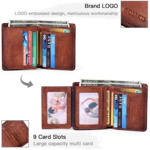 Generic RFID Korumal Erkek Deri Czdan (Kahverengi)