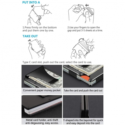 MUCO RFID Korumal Alminyum Kartlk(Siyah)