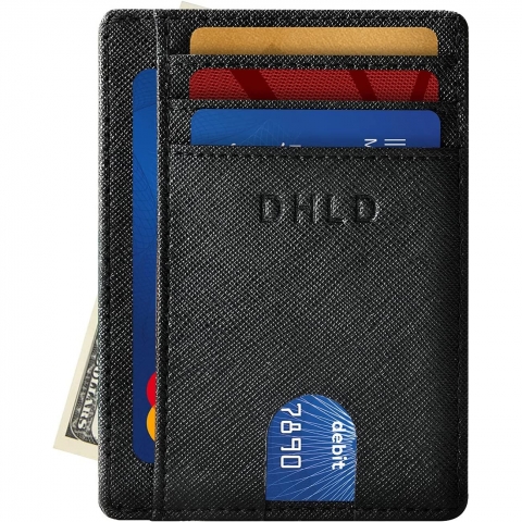 DHLD RFID Korumal Erkek Deri Czdan (Black)